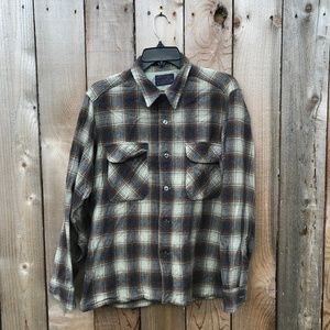 Brown Pendelton Plaid Button Down